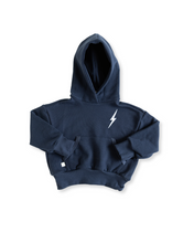 Load image into Gallery viewer, vintage hoodie - lightning on polo blue