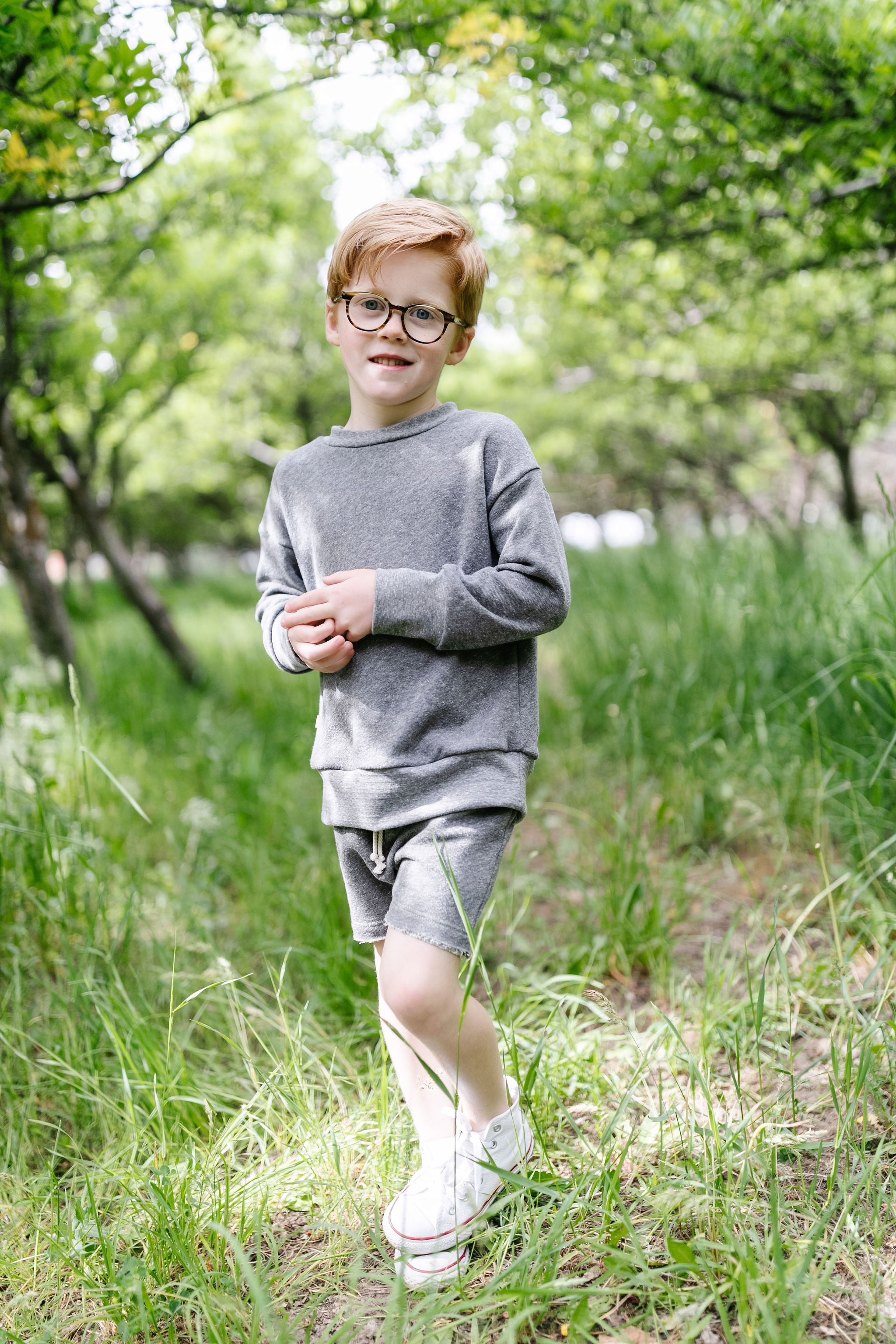 boy shorts - heather gray