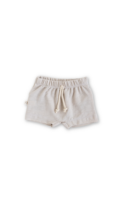 slub boy shorts - white sand