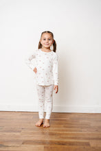 Load image into Gallery viewer, rib knit long sleeve tee - classic bows - natural