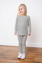 Load image into Gallery viewer, rib knit long sleeve tee - natural stripe