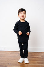 Load image into Gallery viewer, rib knit long sleeve tee - black