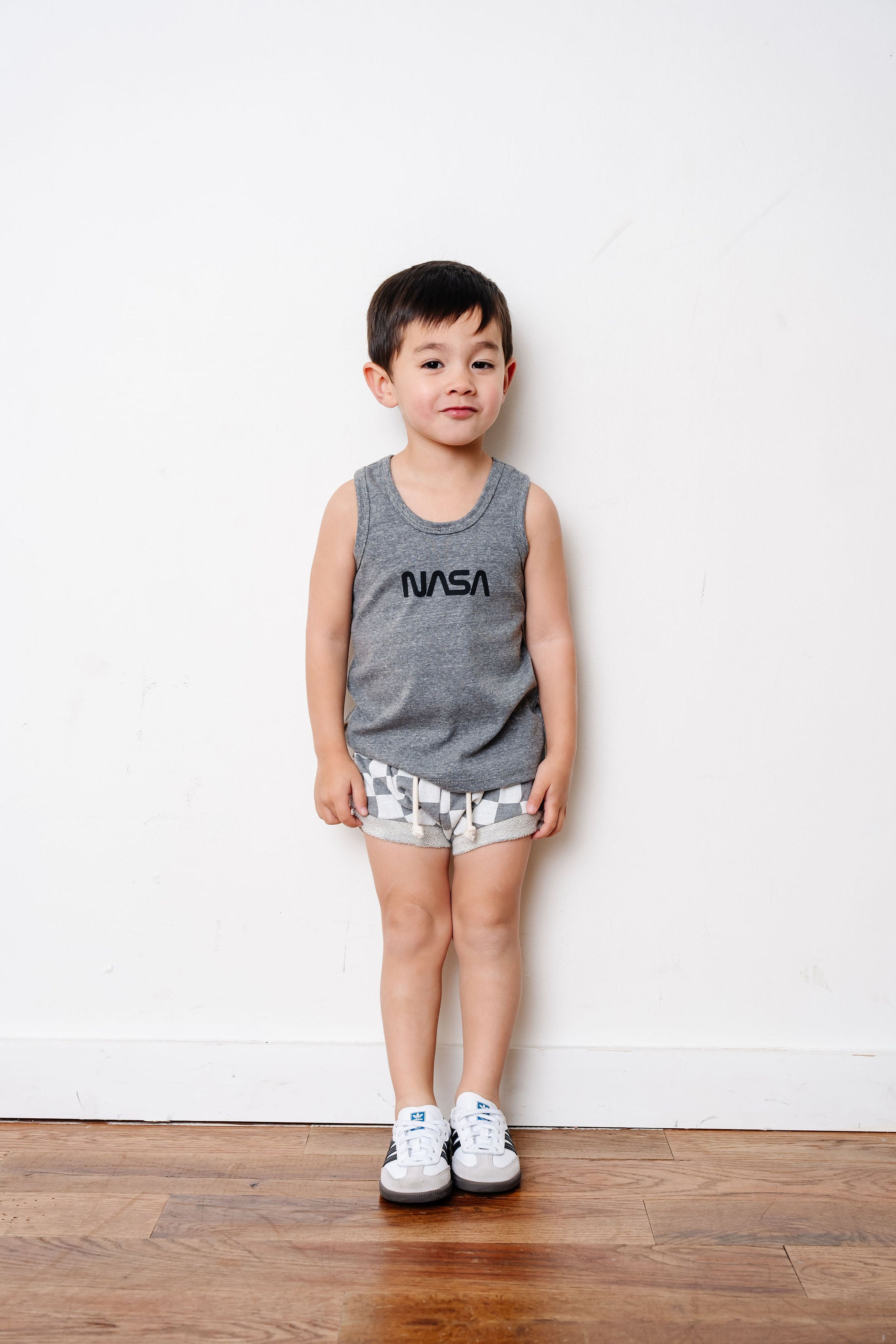 tank top - NASA on heather gray