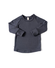 Load image into Gallery viewer, rib knit long sleeve tee - midnight blue