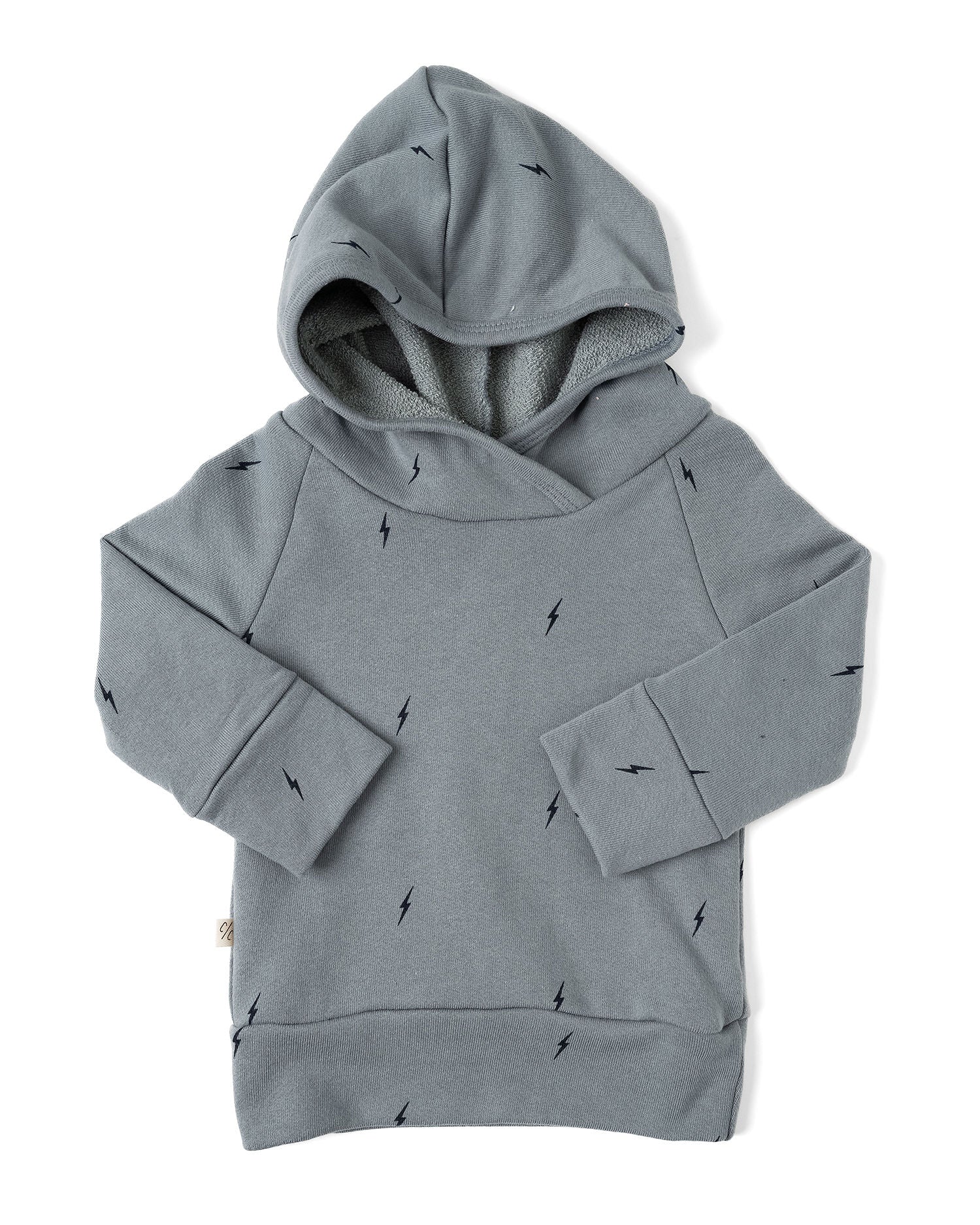 trademark raglan hoodie - bolts on mineral blue