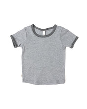 Load image into Gallery viewer, ringer tee - dark heather gray