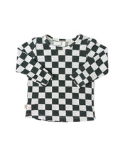 Load image into Gallery viewer, long sleeve tee - jade checkerboard