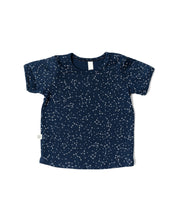 Load image into Gallery viewer, rib knit tee CO - constellations on navy