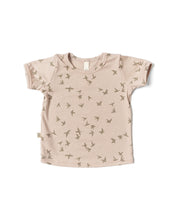 Load image into Gallery viewer, rib knit tee CO - birds on mushroom