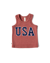 Load image into Gallery viewer, tank top - USA on redwood