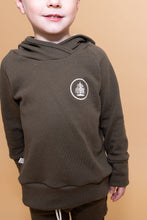 Load image into Gallery viewer, trademark raglan hoodie - tree patch on dark fatigue