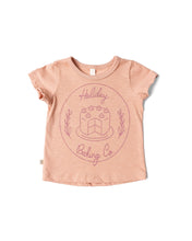 Load image into Gallery viewer, basic tee CO - holiday baking on shell pink