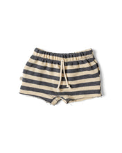 Load image into Gallery viewer, boy shorts - iron gray beige stripe