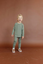 Load image into Gallery viewer, rib knit long sleeve tee - dark sage