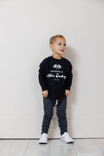 Load image into Gallery viewer, boxy long sleeve tee - motor speedway on black