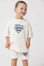 Load image into Gallery viewer, rib knit boy short set - cc athletic club on natural