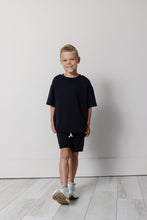 Load image into Gallery viewer, rib knit boy short set - black