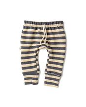 Load image into Gallery viewer, gusset pants CO - iron gray beige stripe