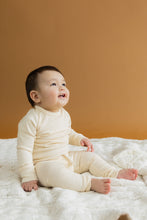 Load image into Gallery viewer, rib knit pant CO - natural tri blend