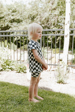 Load image into Gallery viewer, rib knit tee CO - black checkerboard