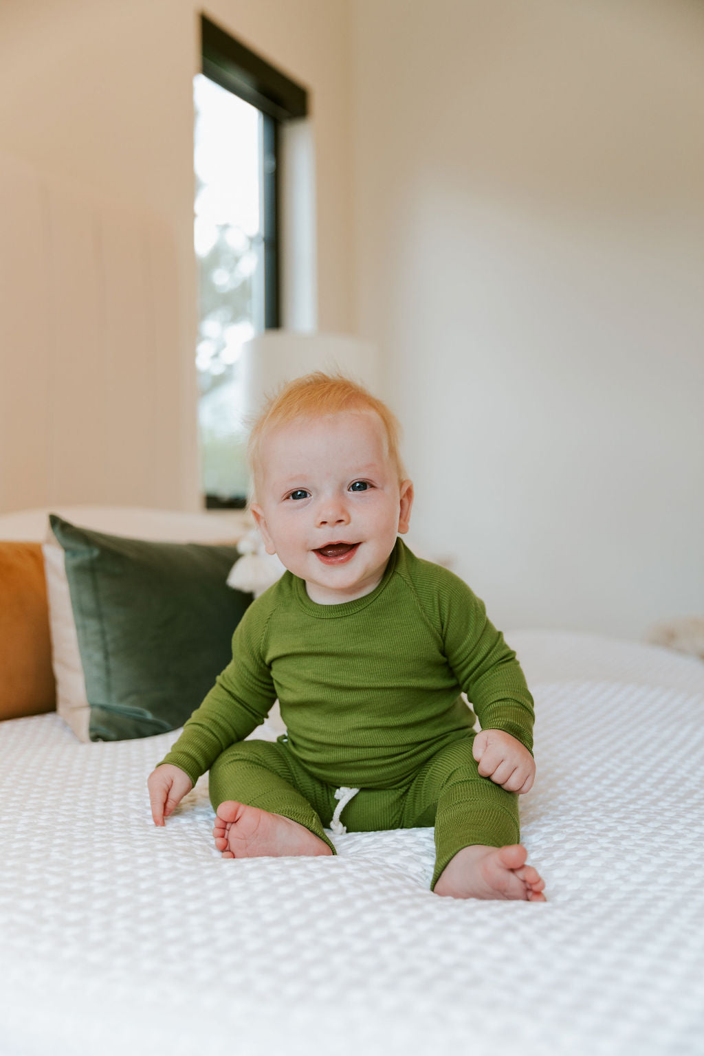 rib knit pant - clover