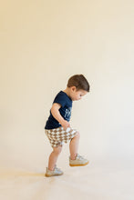 Load image into Gallery viewer, boy shorts - taupe checkerboard