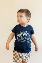 Load image into Gallery viewer, basic tee - the great american pastime on polo blue