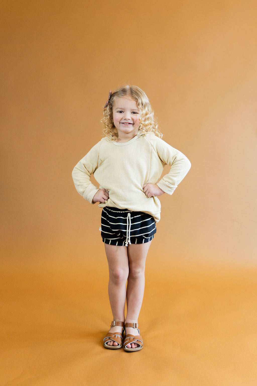 shorties CO - raven beige stripe