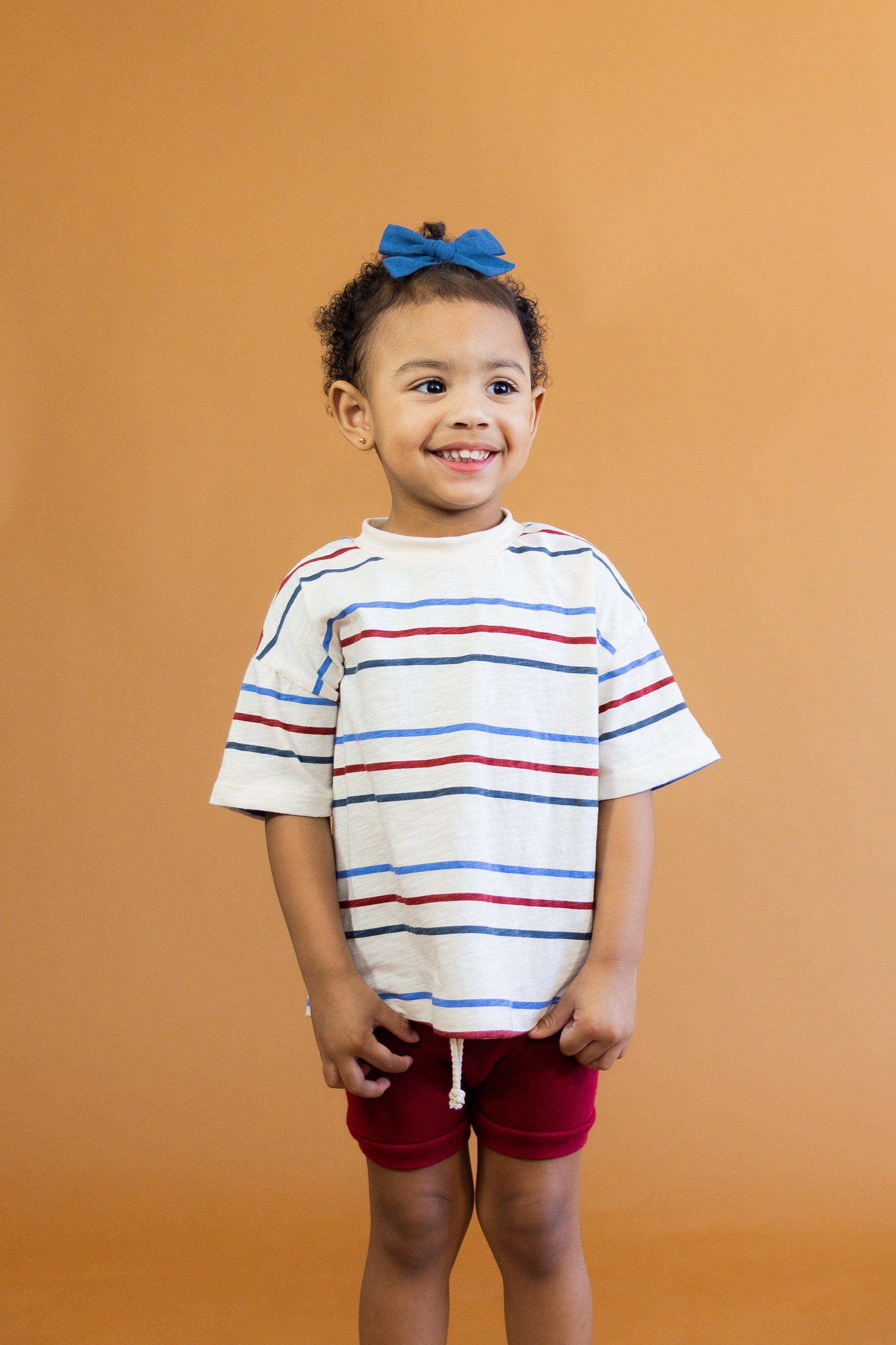 boxy tee CO - americana stripe