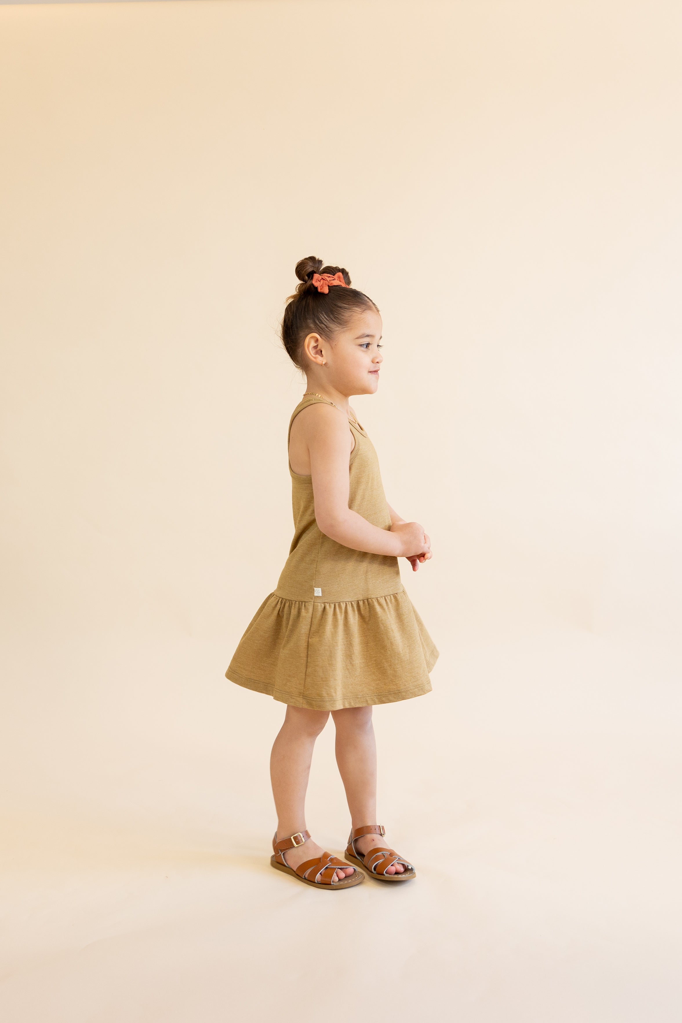 twirly tank dress CO - ochre