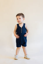 Load image into Gallery viewer, short tank romper - polo blue