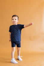 Load image into Gallery viewer, rib knit shorts CO - constellations on navy