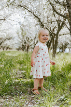 Load image into Gallery viewer, swing dress - red hearts on natural