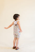 Load image into Gallery viewer, short tank romper - bright ditsy floral