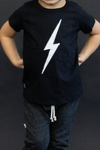 Load image into Gallery viewer, basic tee - lightning on black