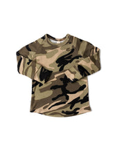 Load image into Gallery viewer, rib knit long sleeve tee - camouflage