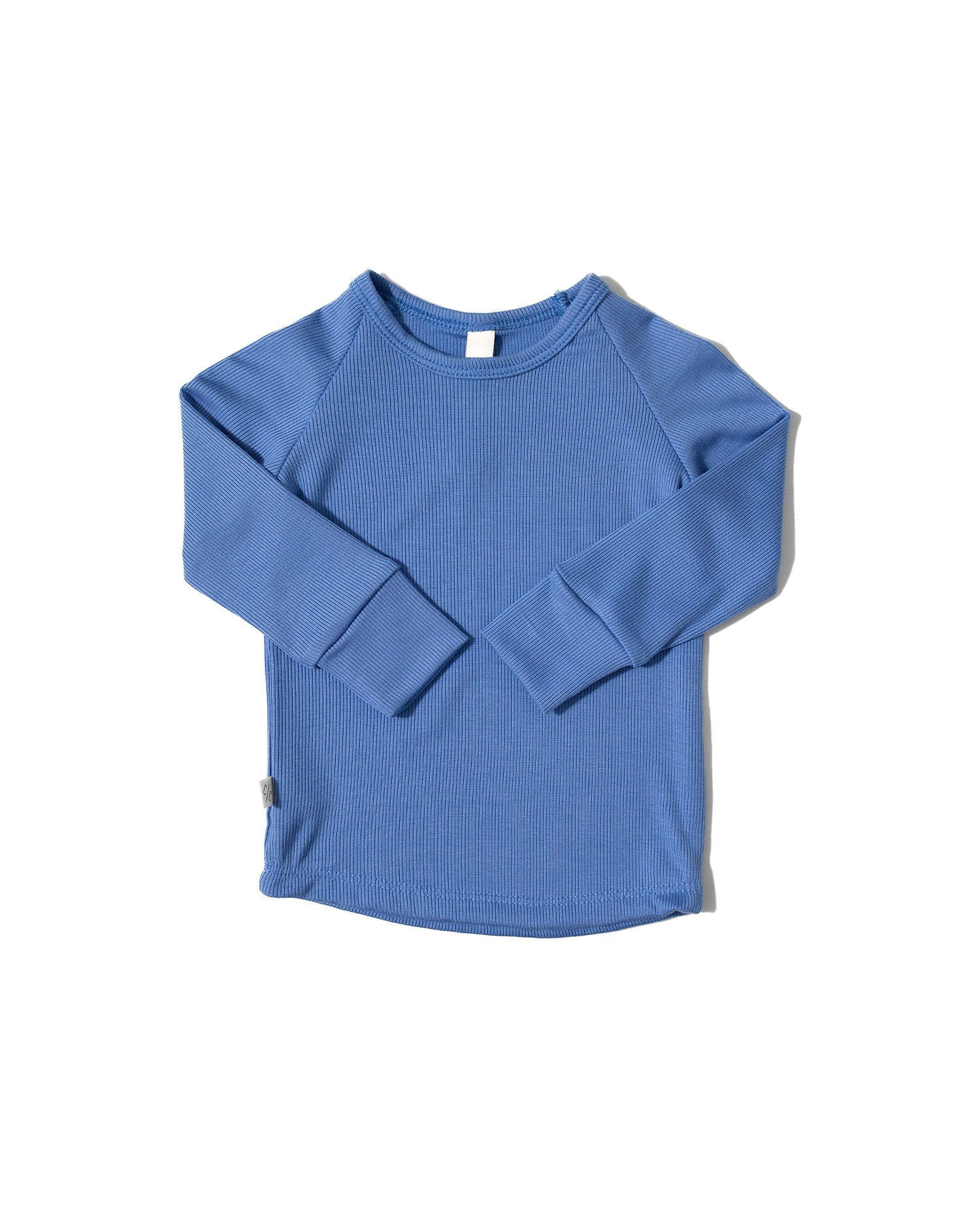 rib knit long sleeve tee - tidal