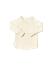 Load image into Gallery viewer, rib knit long sleeve tee - natural