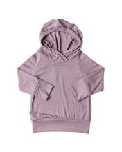 Load image into Gallery viewer, rib knit trademark hoodie - thistle