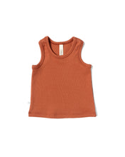Load image into Gallery viewer, rib knit tank top CO - red rock
