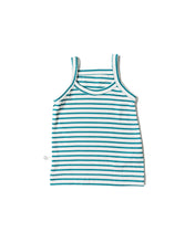 Load image into Gallery viewer, rib knit camisole - aqua stripe