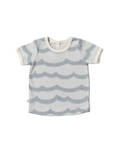 Load image into Gallery viewer, ringer tee CO  - waves on fog