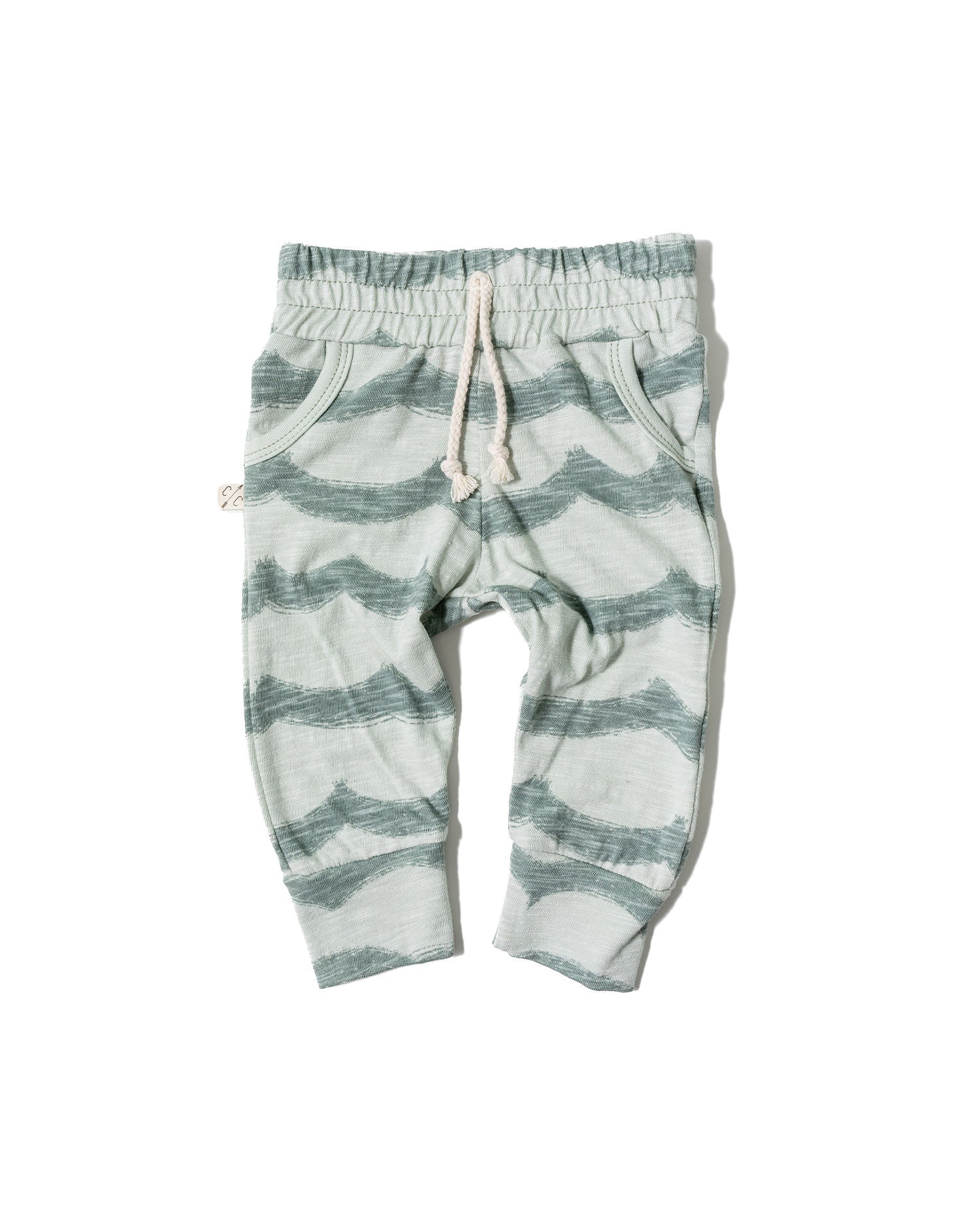 slub jogger - waves on mineral