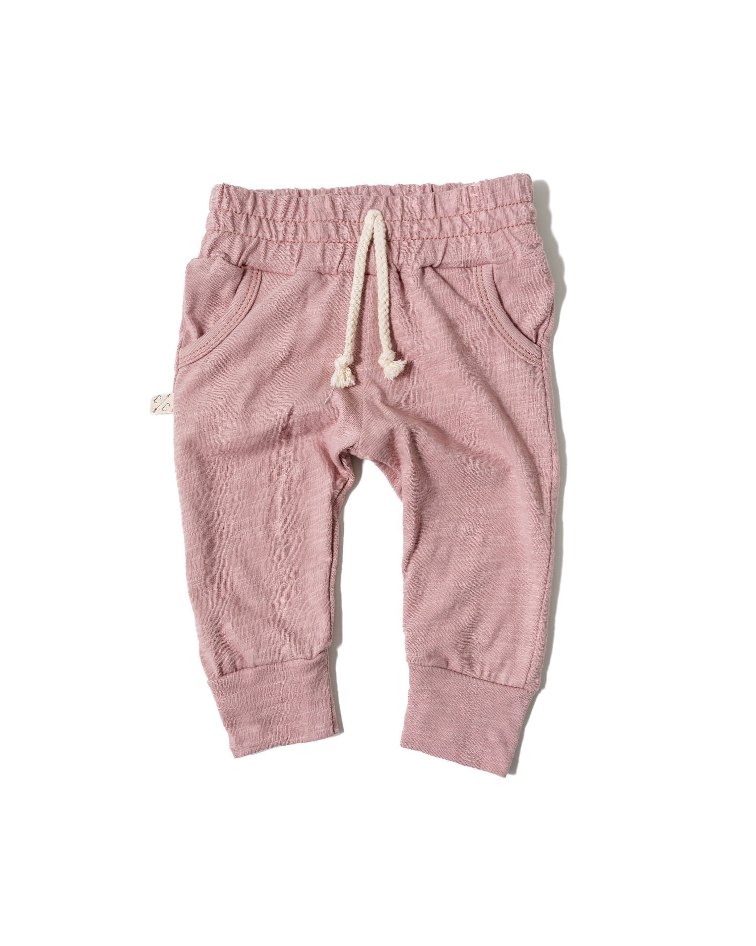 slub jogger - woodrose