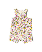 Load image into Gallery viewer, short tank romper - bright ditsy floral