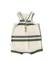 Load image into Gallery viewer, short tank romper - double stripe