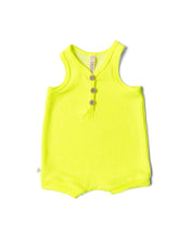 Load image into Gallery viewer, short tank romper - highlighter