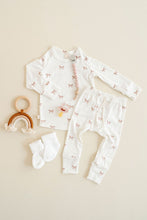 Load image into Gallery viewer, rib knit long sleeve tee - classic bows - natural