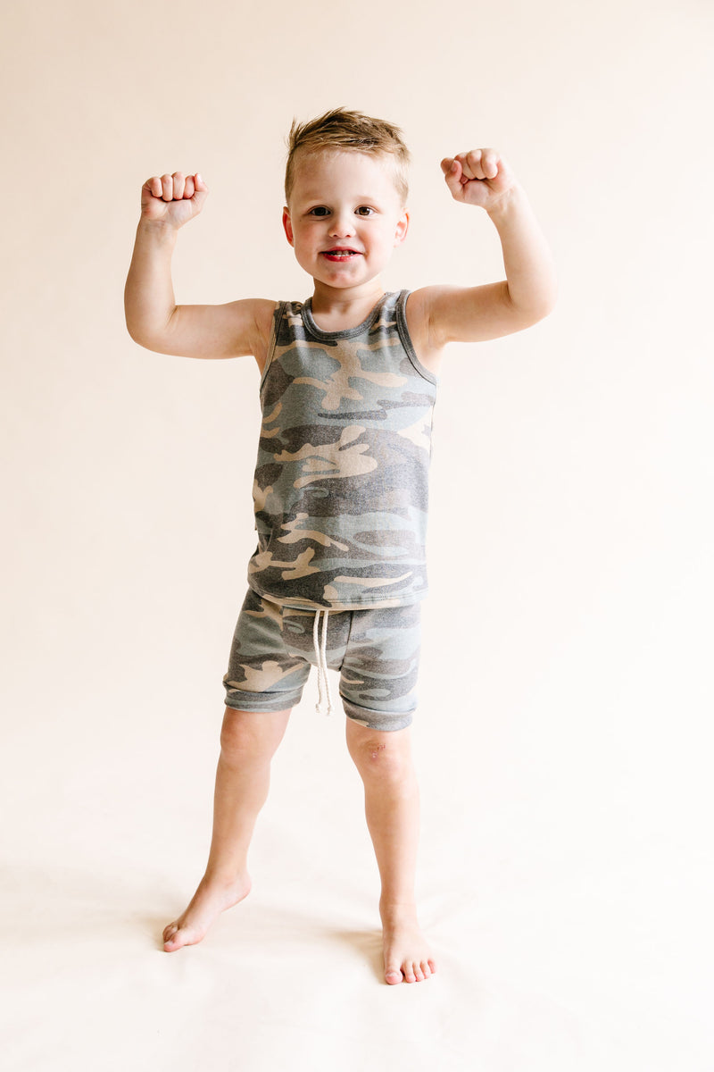 Adorable Childhoods Rib shops Knit Faded Camo Set