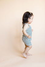 Load image into Gallery viewer, rib knit tank top CO - hunter green stripe